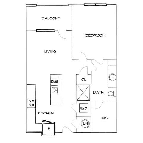 Emerson at Montford Park - One-Bedroom Floorplan