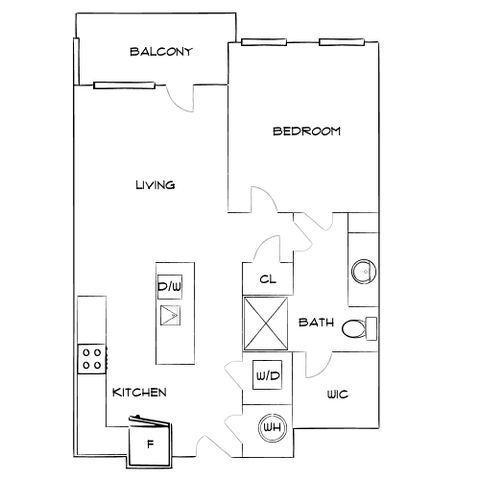 Emerson at Montford Park - One-Bedroom Floorplan