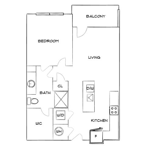 Emerson at Montford Park - One-Bedroom Floorplan