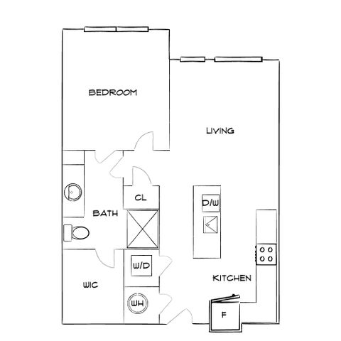 Emerson at Montford Park - One-Bedroom Floorplan