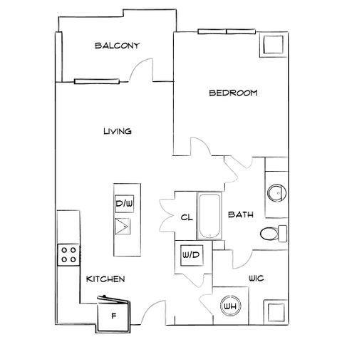 Emerson at Montford Park - One-Bedroom Floorplan