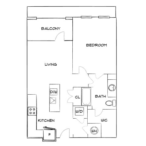 Emerson at Montford Park - One Bedroom Floorplan