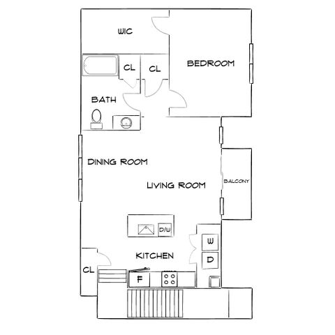Providence Trail - One-Bedroom Floorplan
