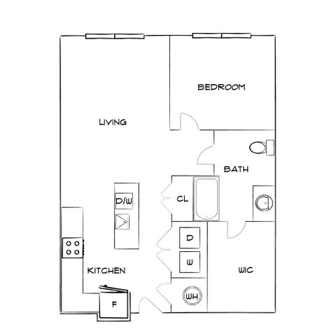 Emerson at Montford Park - One-Bedroom Floorplan