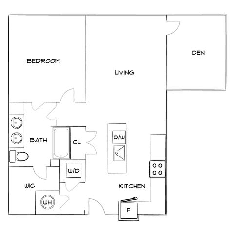 Emerson at Montford Park - One-Bedroom Floorplan