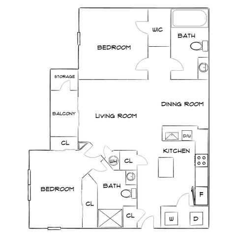 Providence Trail - Two Bedroom Floorplan