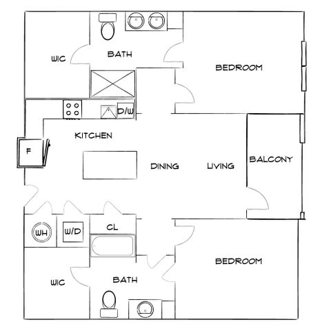 Emerson at Montford Park - Two-Bedroom Floorplan