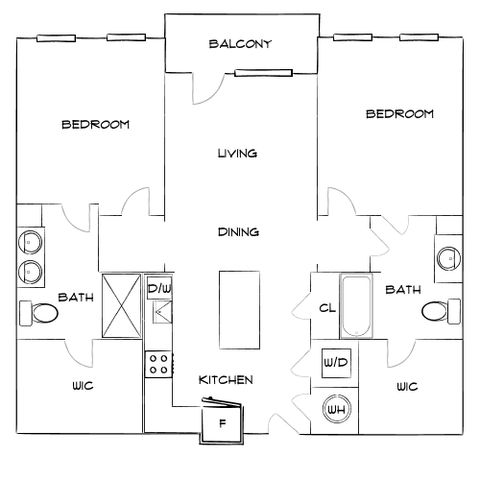 Emerson at Montford Park - Two-Bedroom Floor Plan