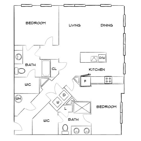 Emerson at Montford Park - Two-Bedroom Floorplan