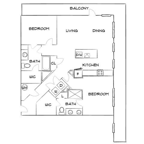 Emerson at Montford Park - Two-Bedroom Floorplan