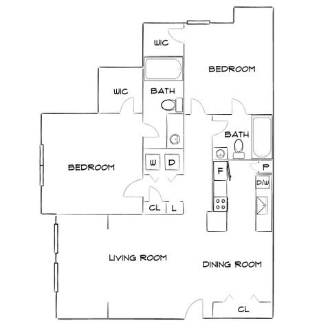 Ridge at Roper Mountain - Two-Bedroom Floorplan