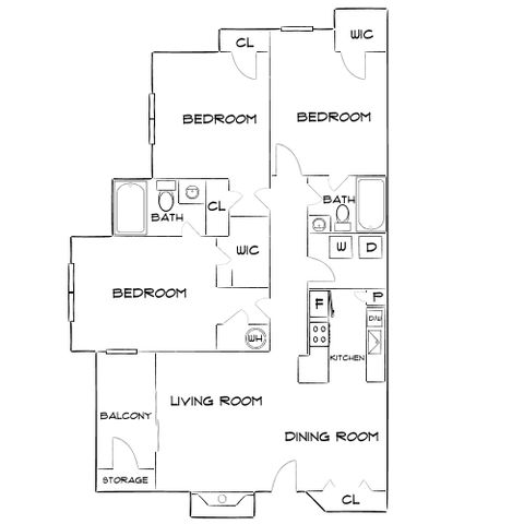 Ridge at Roper Mountain - Three-Bedroom Floorplan