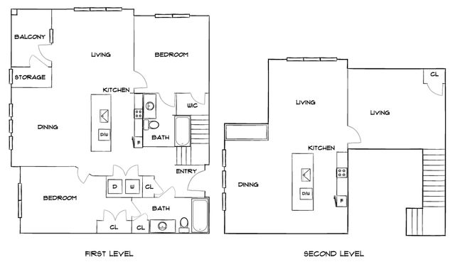 Wesley Village - Two-Level Floor Plan