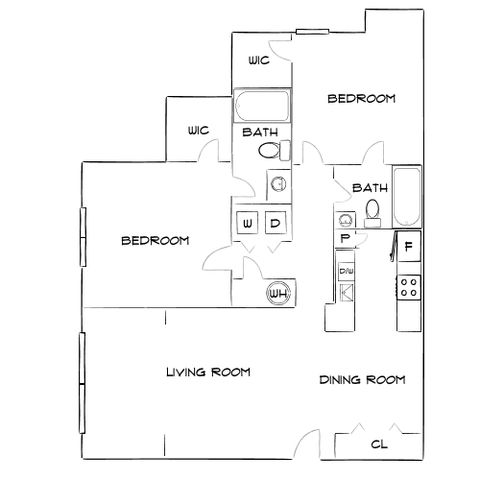 Sable Brookfield - Two-Bedroom Floorplan