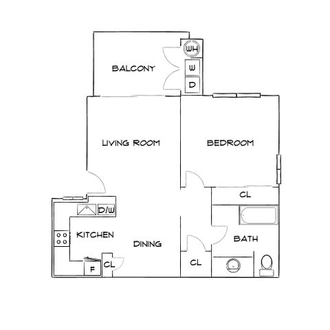 The Highlands at Grand Terrace - 043559 - One-Bedroom Floorplan