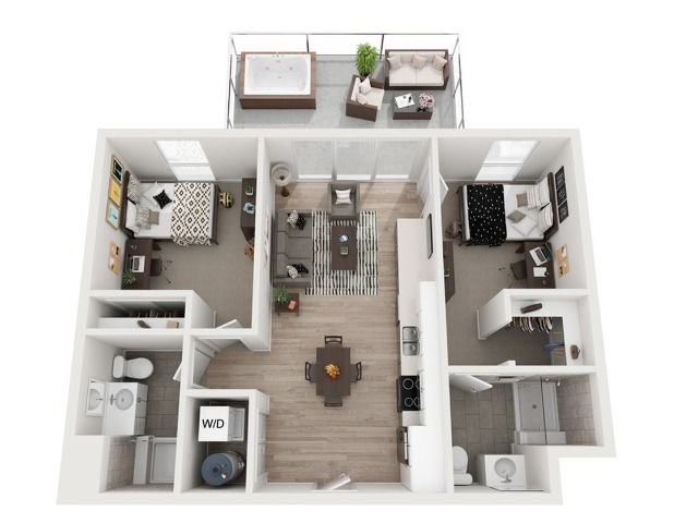 2 Bedroom 2 Bathroom