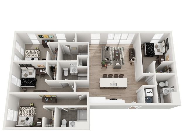 4 Bedroom Floor Plan