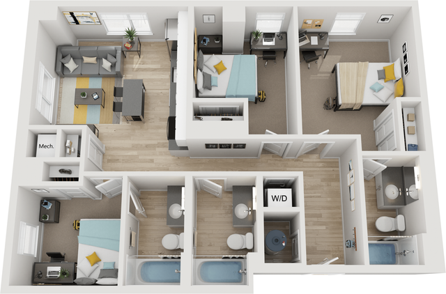 3 BED 3 BATH