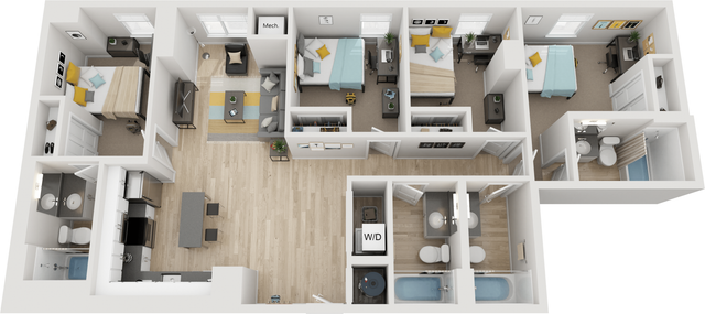 4 BED 4 BATH PENTHOUSE LEVEL