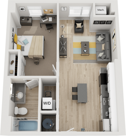 1 BED 1 BATH