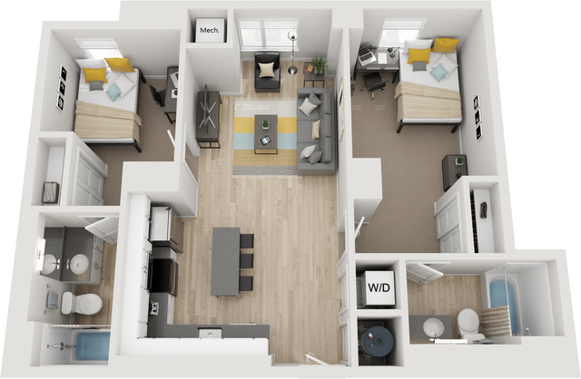 2 BED 2 BATH Penthouse Level