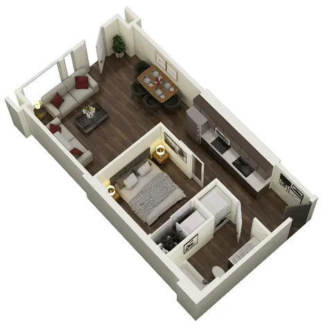 Open 1-Bed M