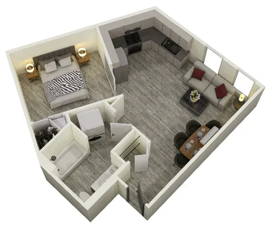 Open 1-Bed B