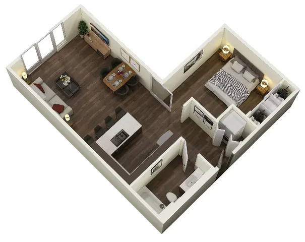 Open 1-Bed D