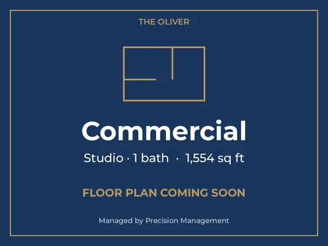 The Oliver Apartments - Commercial Studio Plan