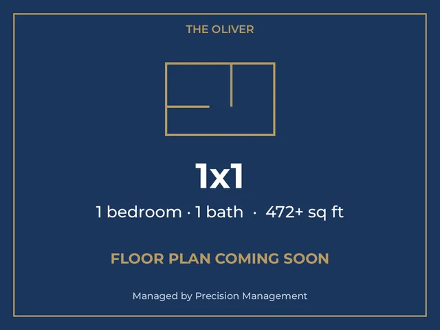 The Oliver Apartments - 1x1 Floor Plan
