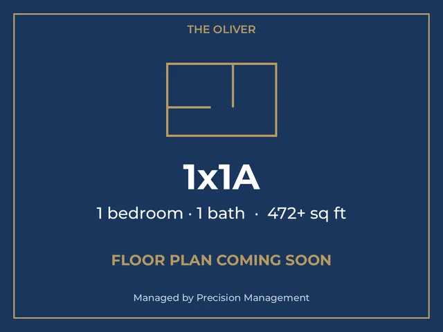 The Oliver Apartments - 1x1A Floor Plan
