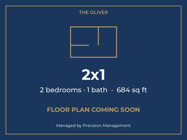 The Oliver Apartments - 2x1 Floor Plan