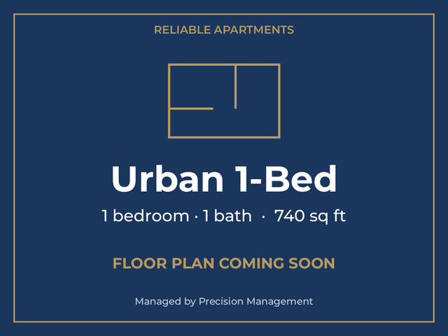 Reliable Apartments - Urban 1-Bed Floorplan