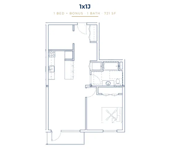 Move The House - 1 Bed Floorplan