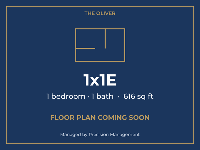 The Oliver Apartments - 1x1E Floor Plan