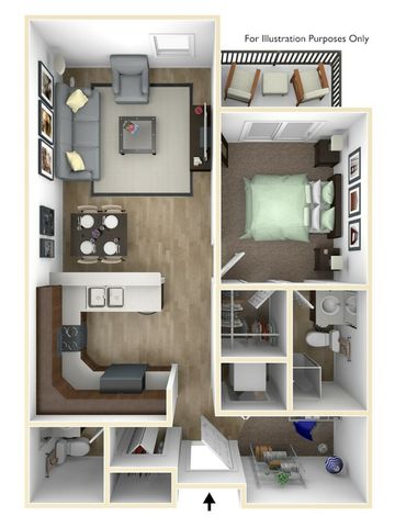 1x1.5 with Den and View FLATS