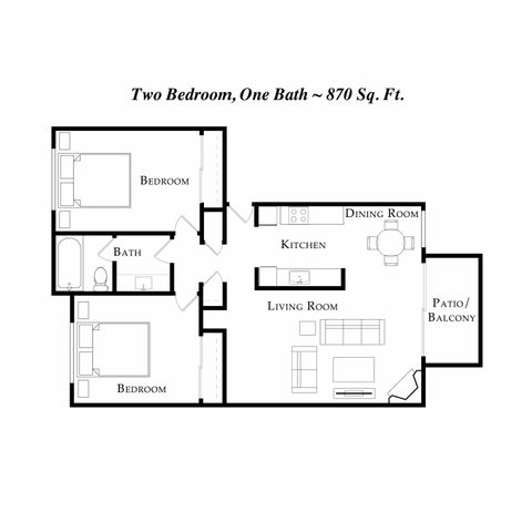 2 bedroom f/p