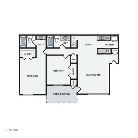 2 bedroom floorplan