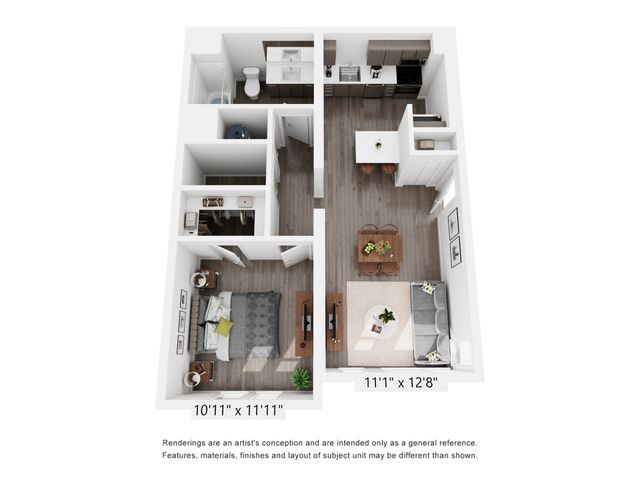 One Bedroom Floorplan