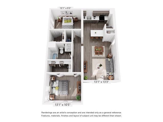Two Bedroom Floorplan