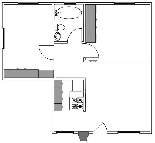 floor plan image of 1000sqft apartment home