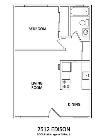 1x1 585 sq ft - A