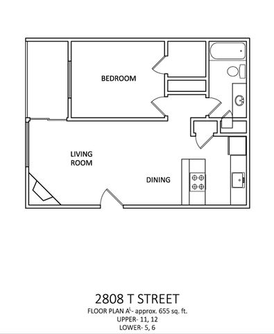 1x1 655 sq ft - A