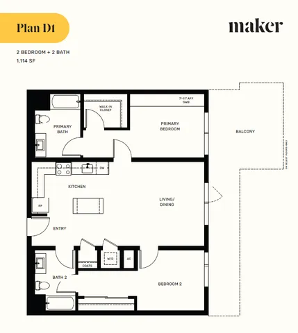 2 bedroon Plan D1