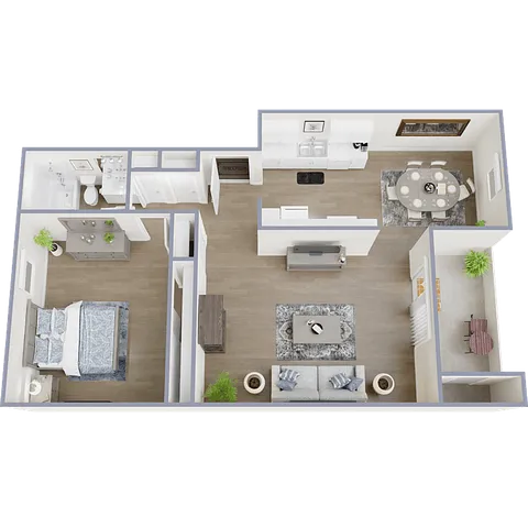 One Bedroom Floor plan