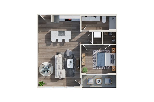 3D Floorplan 1X1F Yarrow