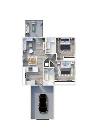 3D Floorplan 2X2A Lupine