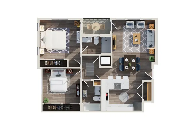 3D Floorplan 2x2C Manzanita
