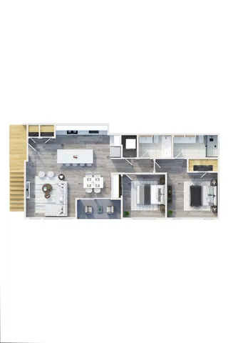 3D Floorplan 2X2J Madrone