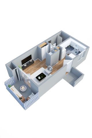 540 s.f. floor plan
